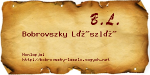 Bobrovszky László névjegykártya